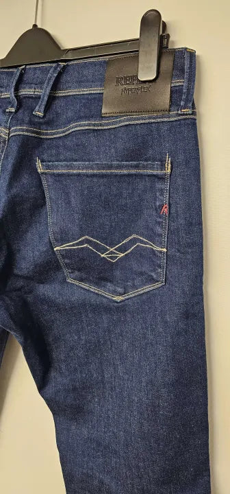 Replay - Dark Blue Anbass Eco Plus Slim Stretch Jeans - Blue Size: 32 / 32