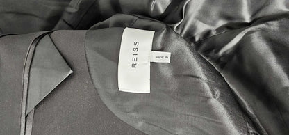 Reiss Black Ace Slim Classic Fit Velvet Single-breasted Blazer Size: 38