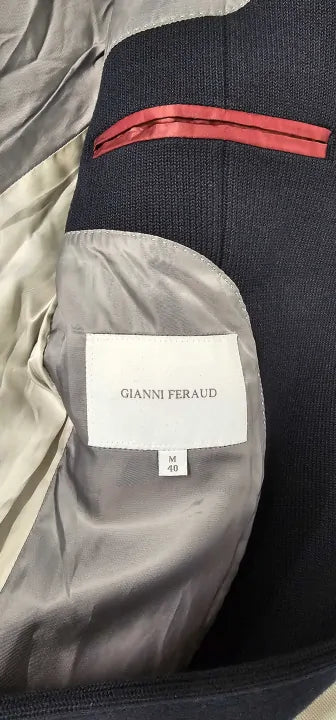 Gianni Feraud - Navy Roberto Wool Blend Coat - Navy Size: