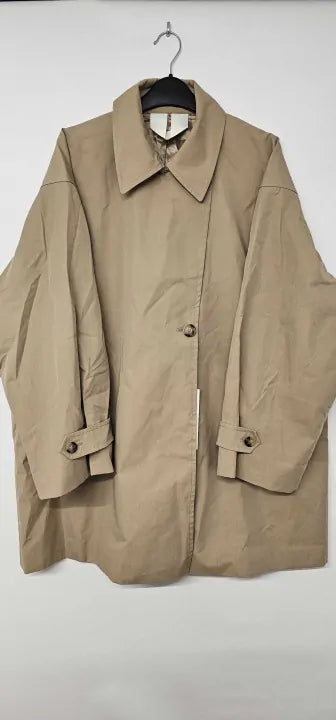 Arket - Beige Oversized Cotton Coat - Beige Size: S
