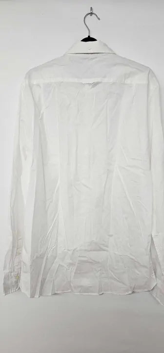 Gant - White Slim Poplin Cotton Shirt - White Size: Xl