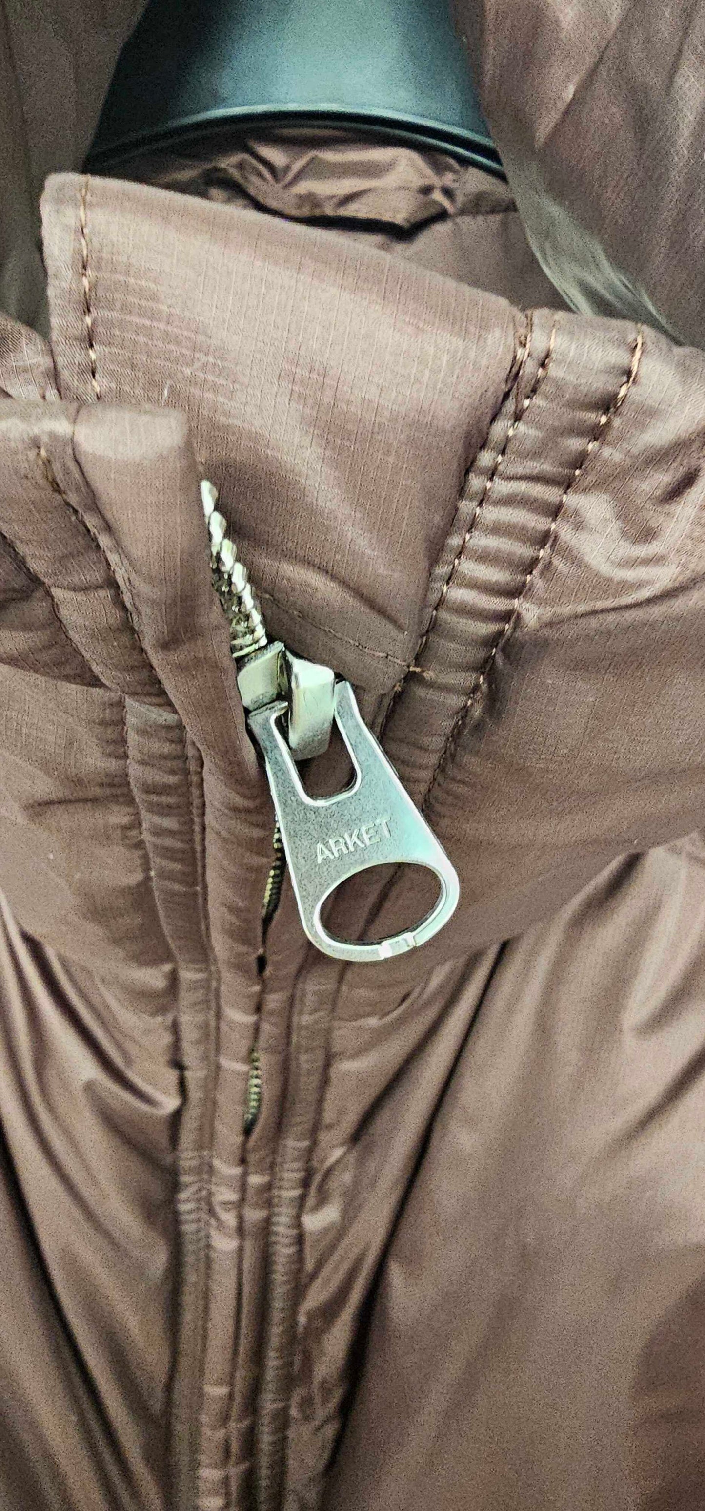 Arket - Brown Relaxed Puffer Jacket - Brown Size:
