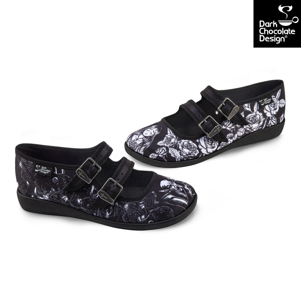 Chocolaticas® Death Stalks Gothic Mary Jane Flats