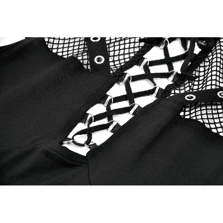 Dark in Love Ruth Mesh Strap Gothic Sleeveless Top