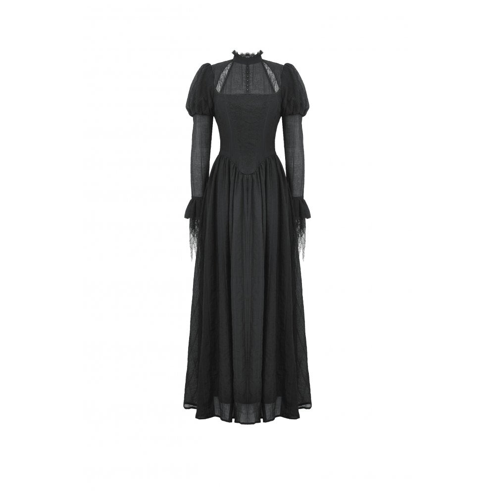 Dark in Love Harlow Dark Enchantress Gothic Lace Maxi Dress