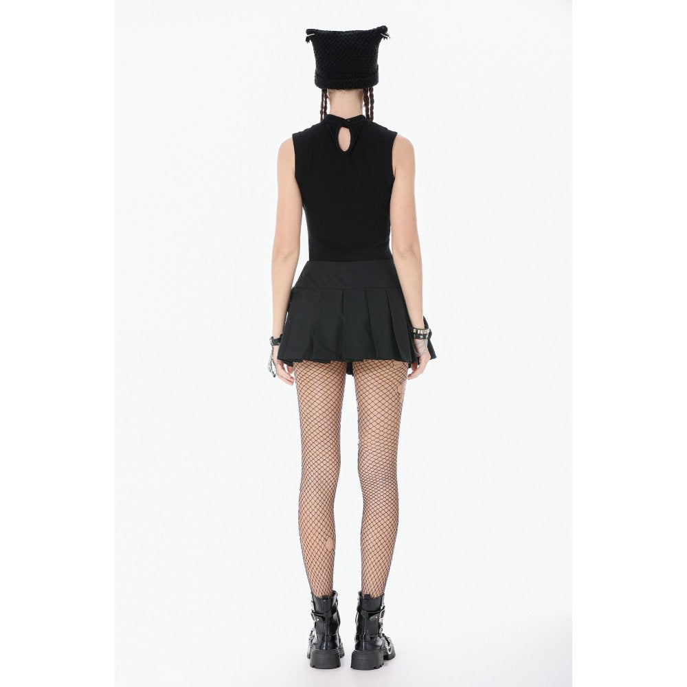 Dark in Love Punk Coffin Mesh Panel Top