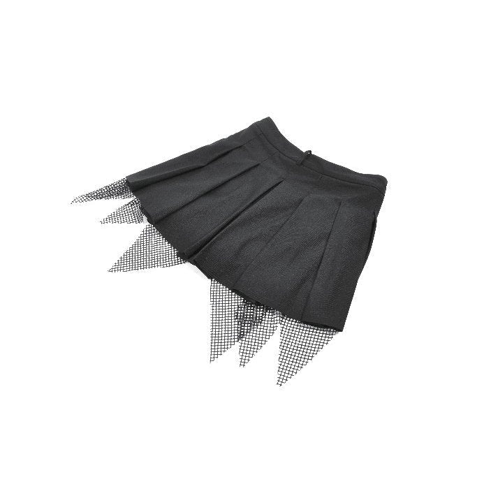 Dark in Love Punk Mesh Layered Skort Shorts