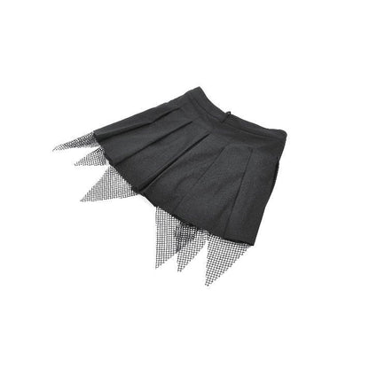 Dark in Love Punk Mesh Layered Skort Shorts
