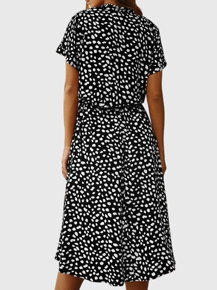 Amber - Printed V-Neck Dress