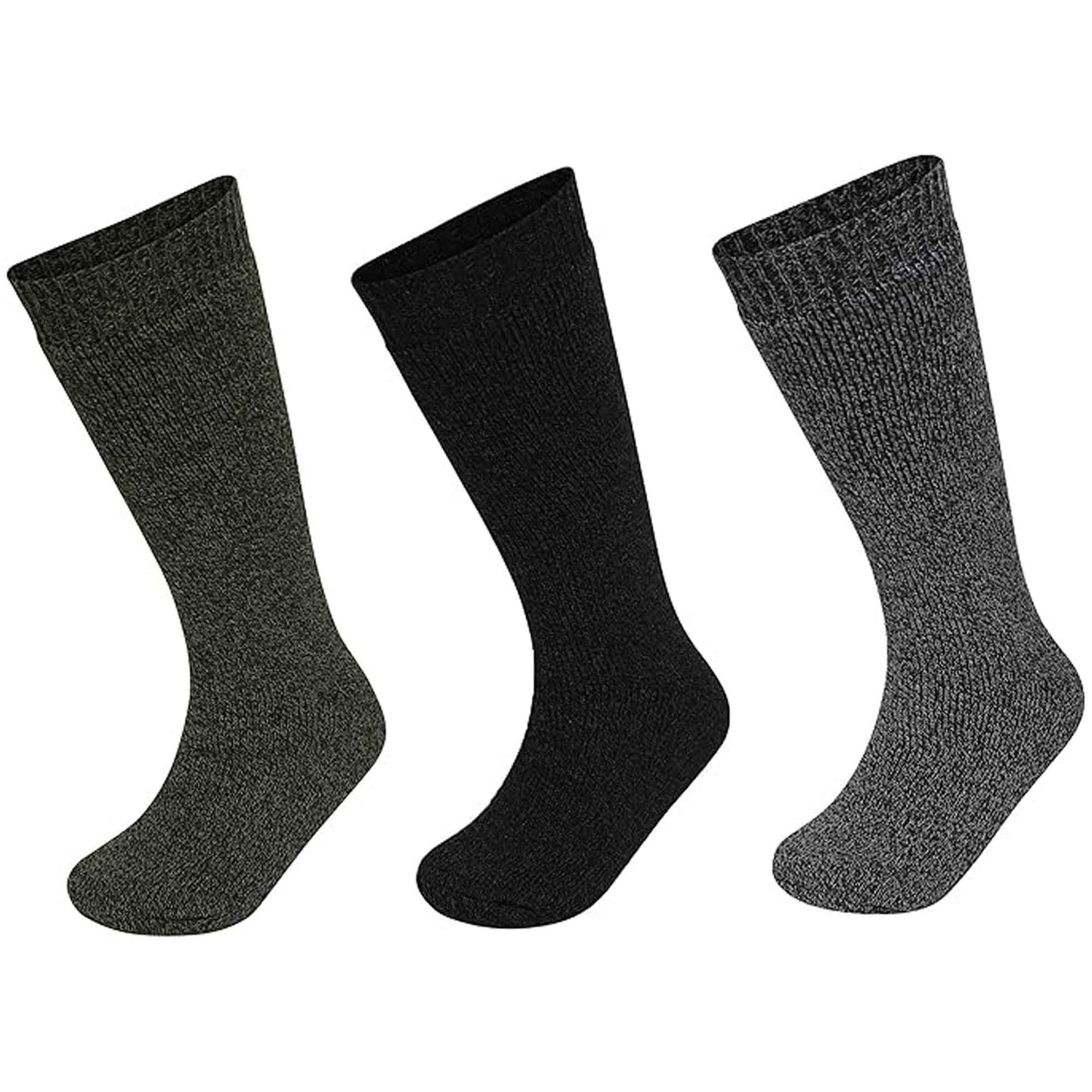3 Pack Mens Wellington Boot Socks Durable Cushioned Reinforced Heel and Toe for Outdoor Work and Hiking Comfortable Fit UK Sizes 6-11 by Sock Stack
