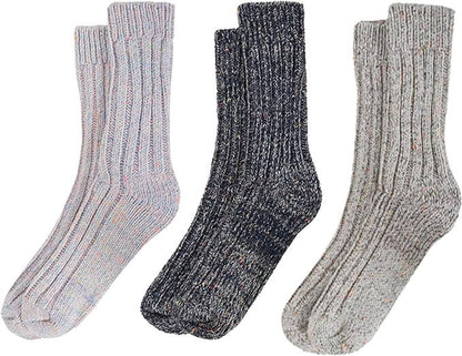 3 Pairs Womens Natural Thermal Alpaca Wool Socks Ultra Soft Warm Winter Boot Socks Non Slip Grippers Cute Nordic Designs Sizes UK 4-7 Daisy Dreamer