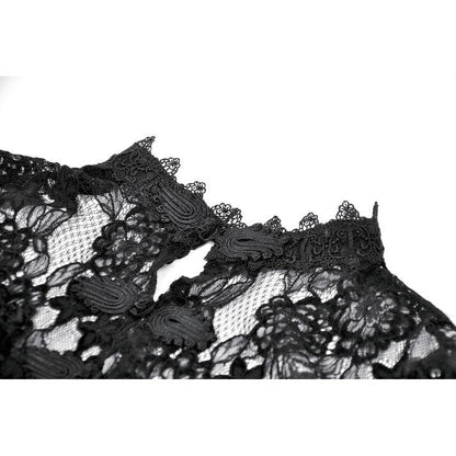 Dark in Love Morwenna Gothic Lace Ruffle Capelet