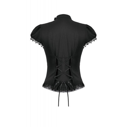Dark in Love Courtly Cross Gem Gothic Blouse