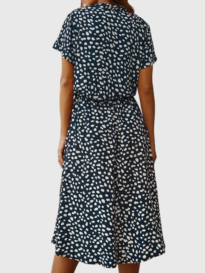 Amber - Printed V-Neck Dress