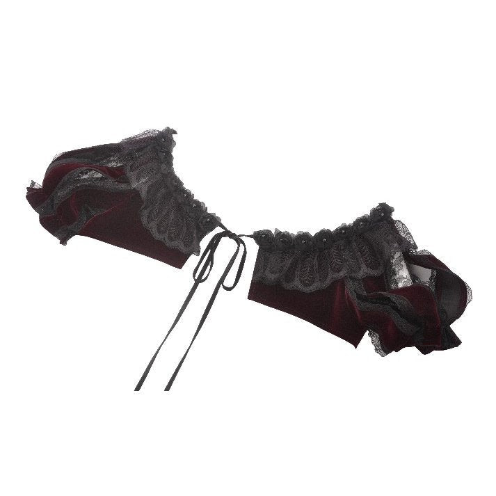 Dark in Love Isolde Velvet & Lace Puff Sleeve Bolero