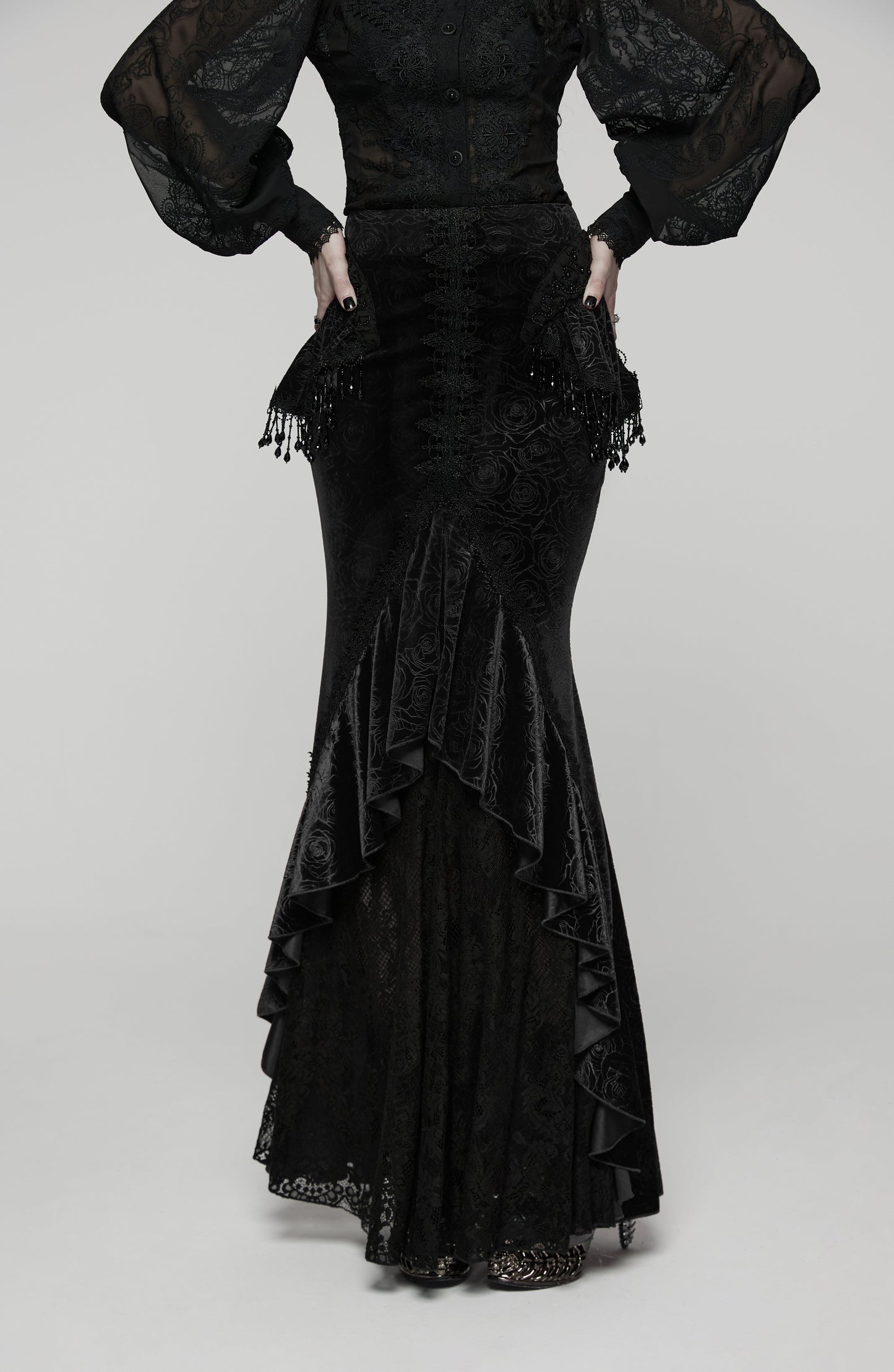 Punk Rave Goth Gorgeous Fishtail Skirt