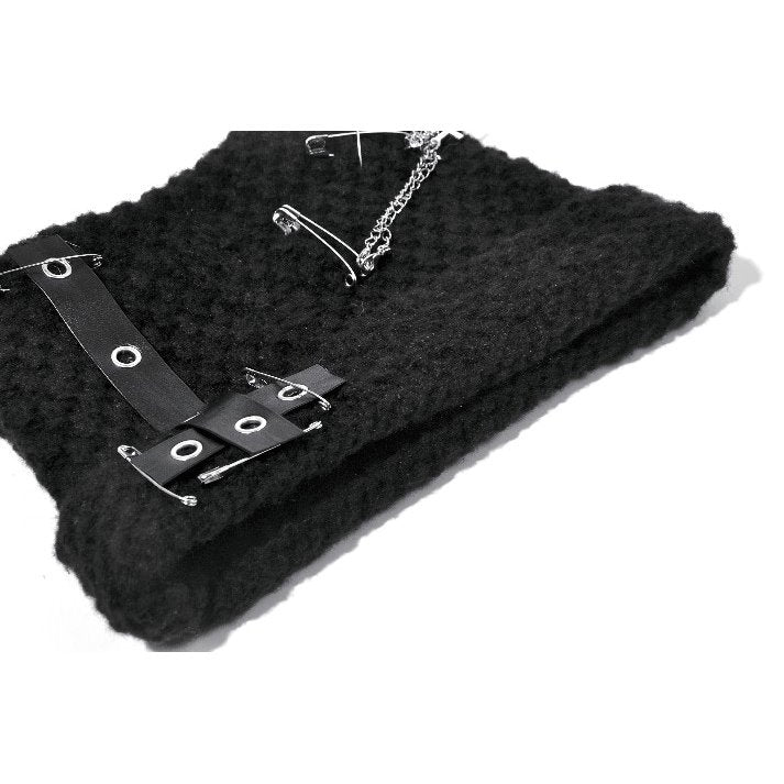 Dark In Love Mina Punk Metal Knit Hat