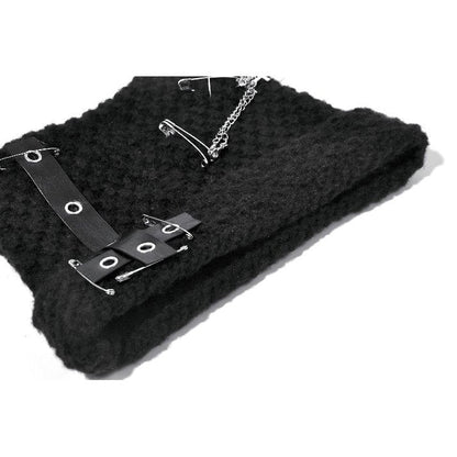 Dark In Love Mina Punk Metal Knit Hat
