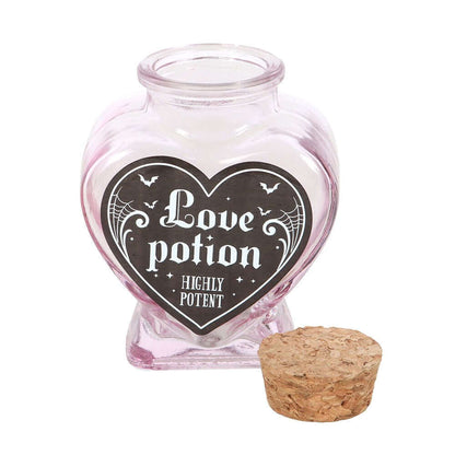 Gothic Gifts Love Potion Decorative Glass Heart Potion Bottle