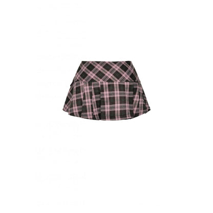 Dark in Love Rowan Punk Pink Plaid Mini Skirt
