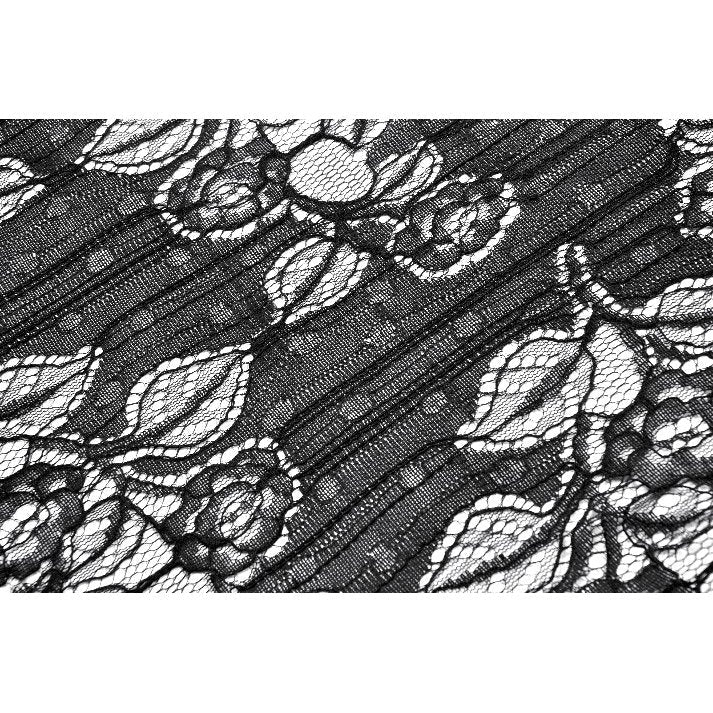 Dark in Love Belladonna Tiered Lace High-Low Goth Skirt in Black