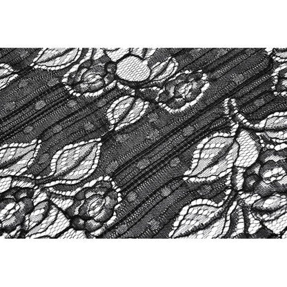 Dark in Love Belladonna Tiered Lace High-Low Goth Skirt in Black