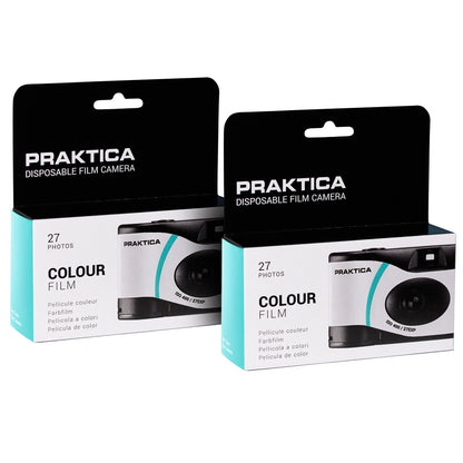 Praktica Single Use Disposable Colour Film Camera with Flash - Blue