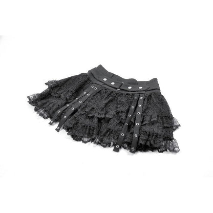 Dark in Love Astrid Lace Buckle Skirt