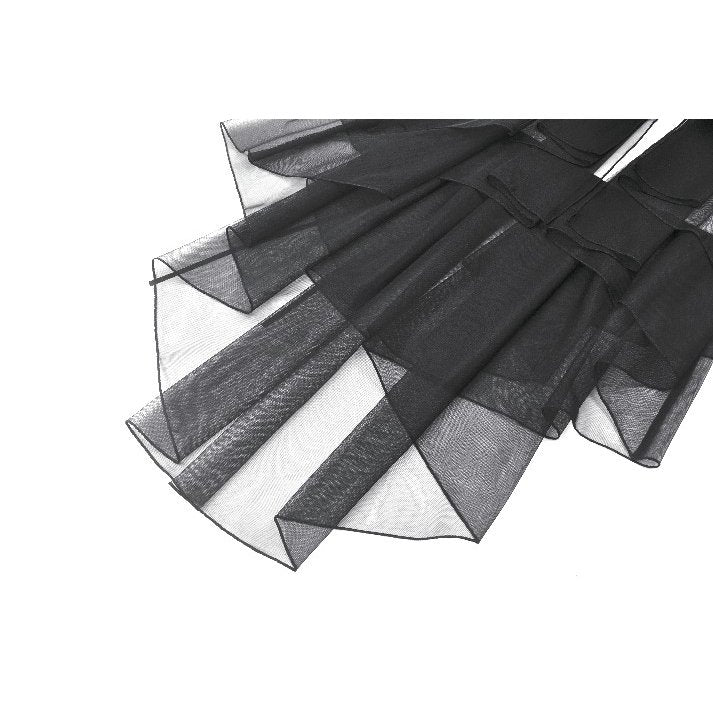 Dark in Love Seraphina Tiered Mesh & Ruffle Goth Layer Dress