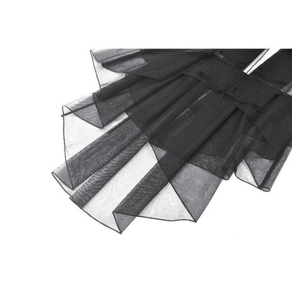 Dark in Love Seraphina Tiered Mesh & Ruffle Goth Layer Dress