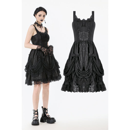 Dark in Love Shadow Lament Ruched Lolita Dress