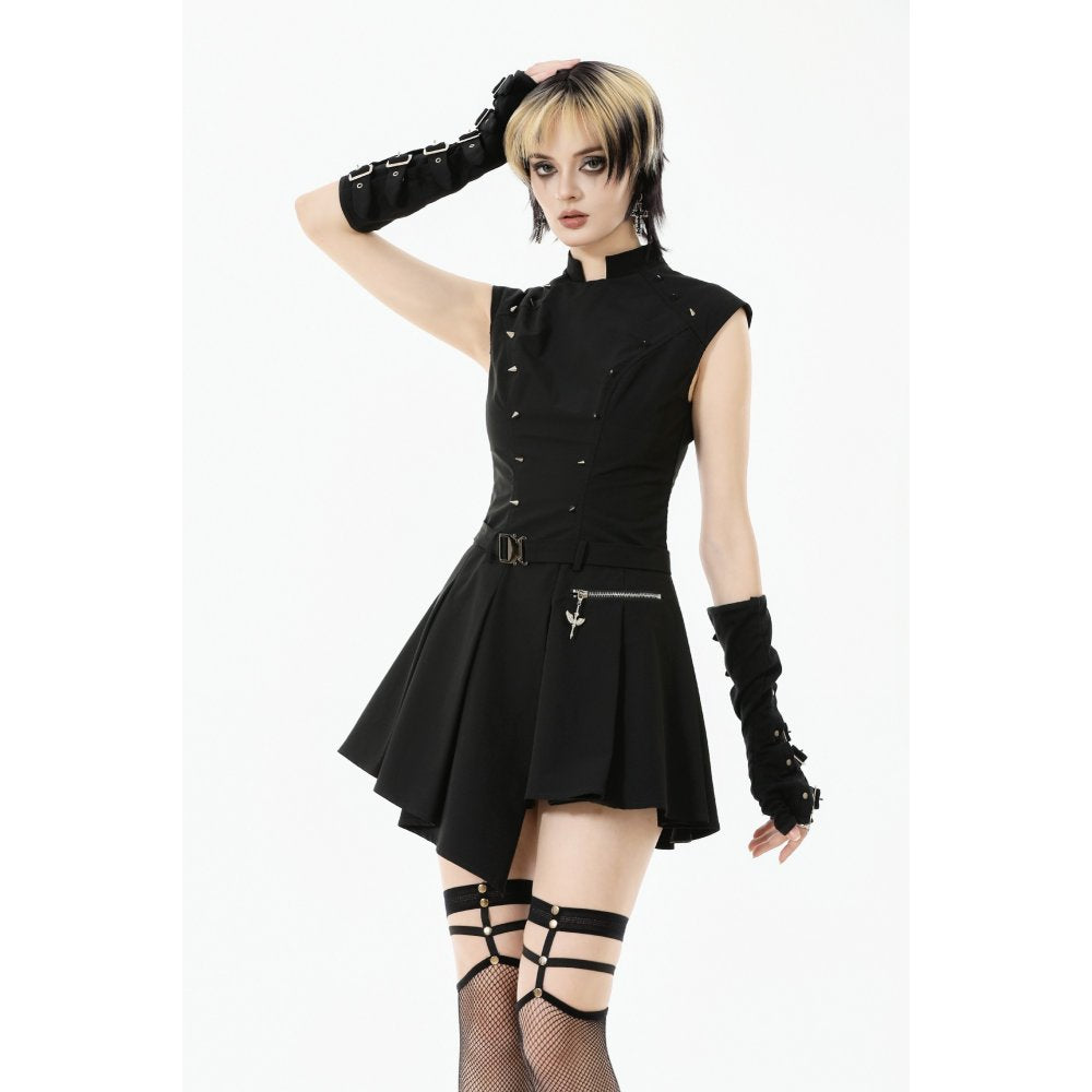 Dark in Love Cassia Buckled Pleated Dress