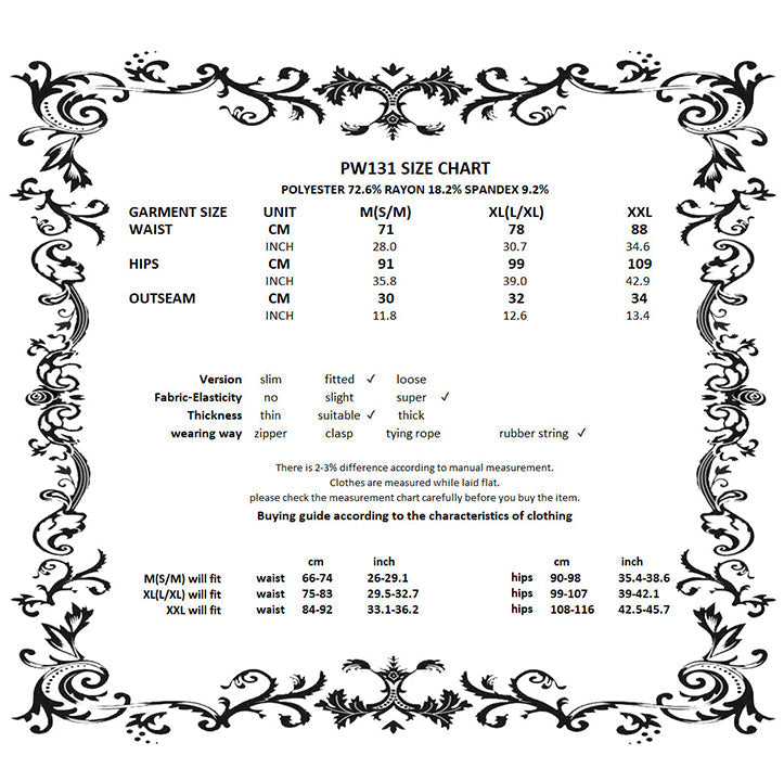 Dark in Love Tatum Black Gothic Base Shorts