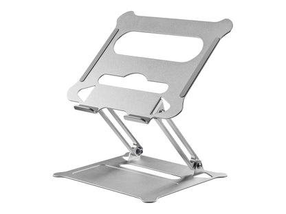 ProperAV Aluminium Construction Fully Adjustable Laptop or Tablet Stand - Silver