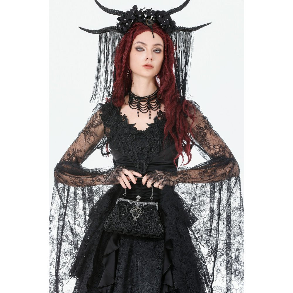 Dark In Love Celestine Vintage Beaded Gilded Evening Bag