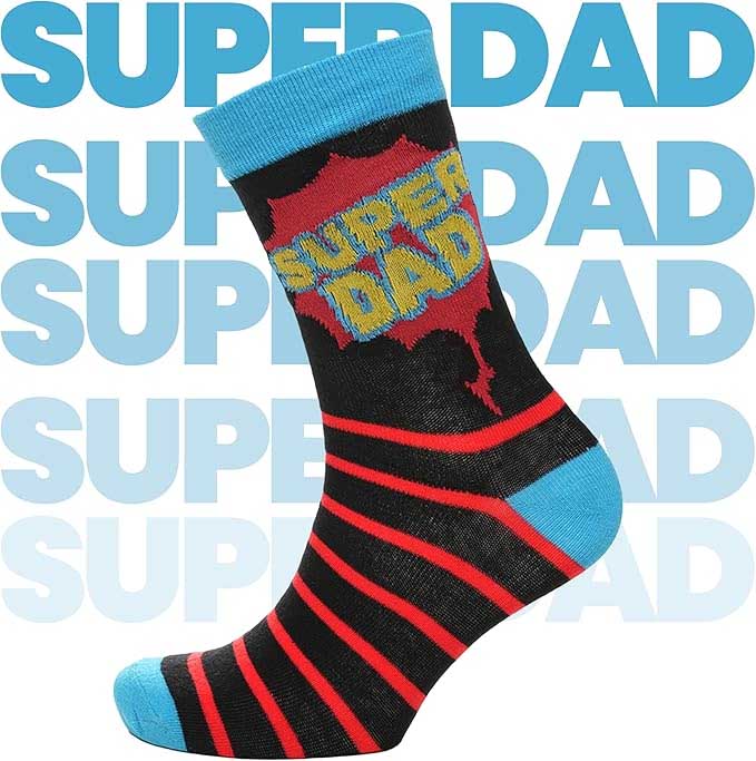 5 Pack Mens Cotton Rich Novelty Dad Socks Colourful Breathable Fun Gift for Fathers Day & Birthdays By Sock Stack