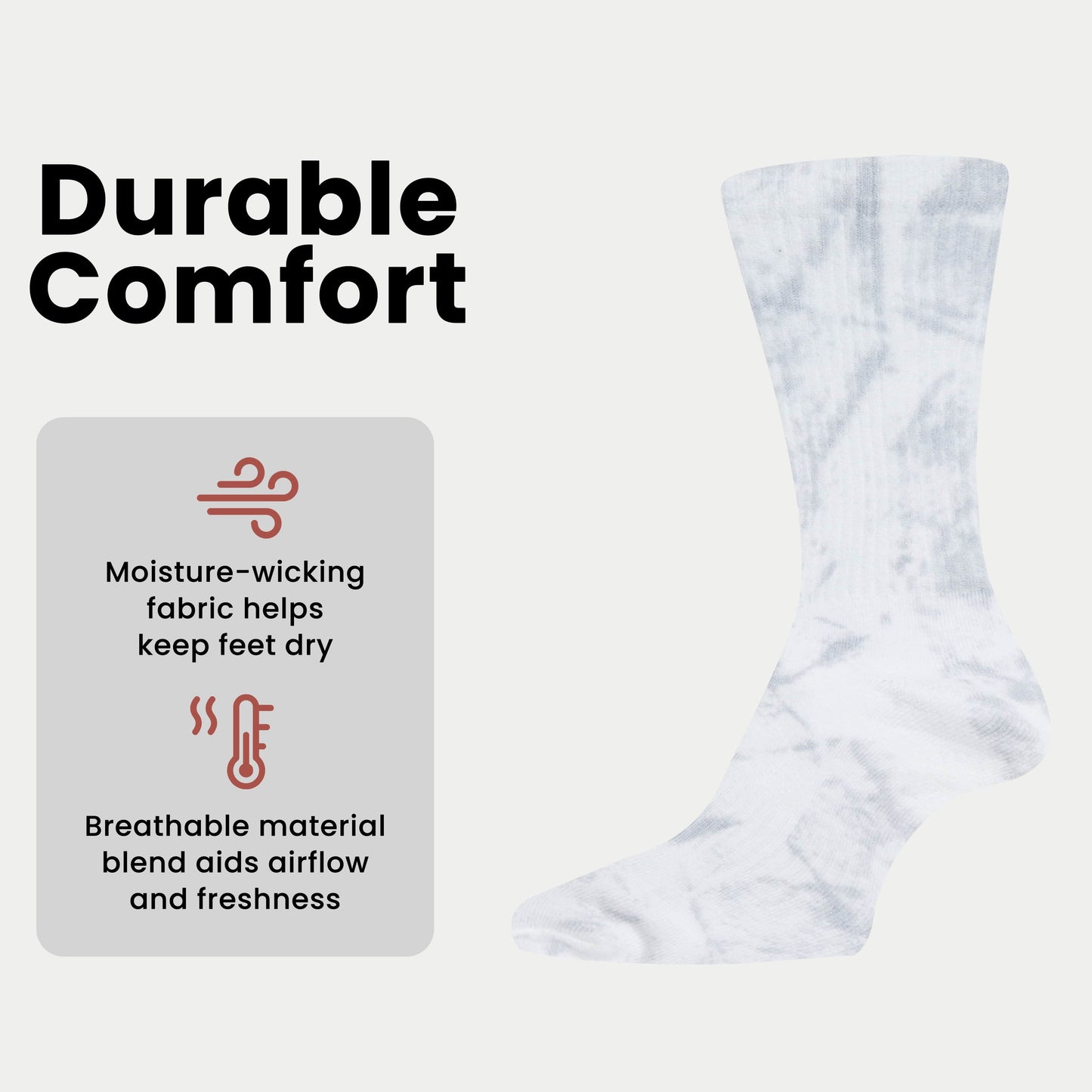 5 Pack Tie Dye Sport Socks Cotton Durable Blend for Casual & Everyday Designer Wear Unisex by Sock Stack