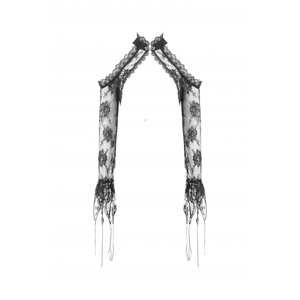 Dark in Love Thalassa Floral Lace Draped Arm Sleeves