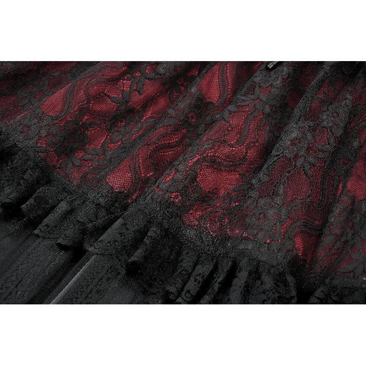 Dark in Love Dark Spliced Lace Maxi Skirt