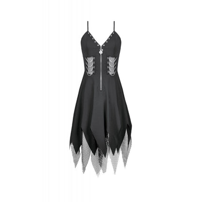 Dark in Love Punk Sleeveless Spiked Dress