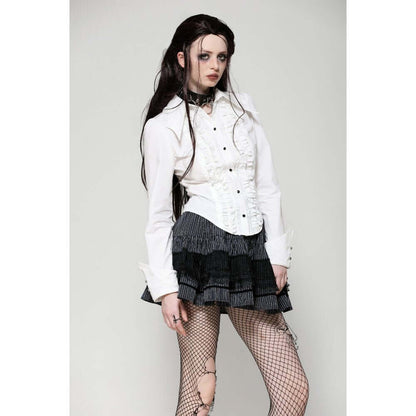 Dark in Love Queeny White Gothic Demon Shirt