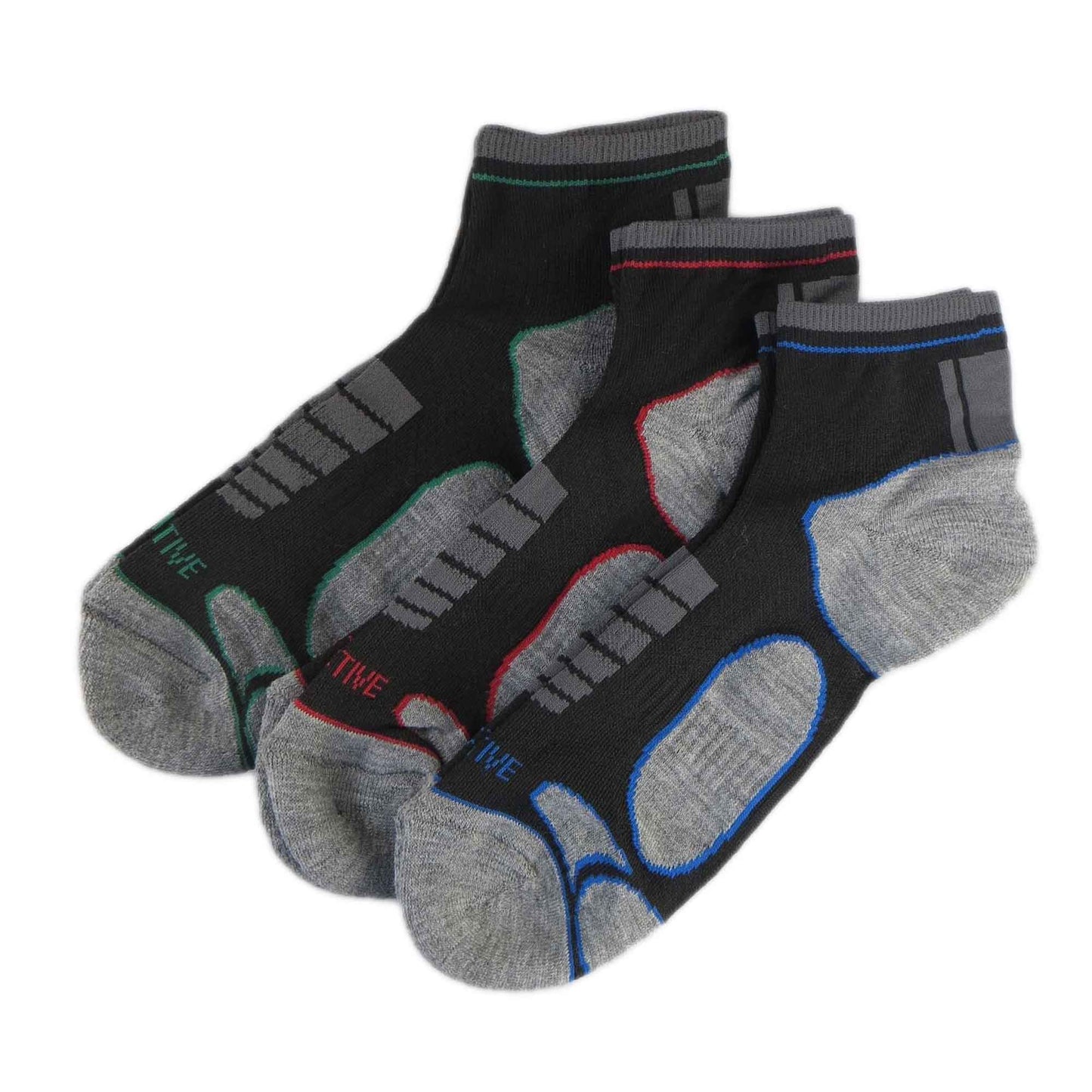 6 Pairs Mens Athletic Low-Cut Trainer Sport Socks for Running Cycling Gym Compression Moisture-Wicking with Arch Support by Sock Stack