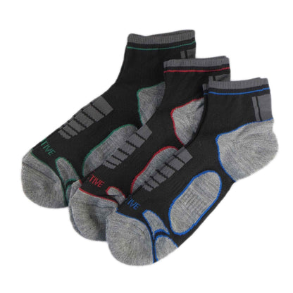 6 Pairs Mens Athletic Low-Cut Trainer Sport Socks for Running Cycling Gym Compression Moisture-Wicking with Arch Support by Sock Stack