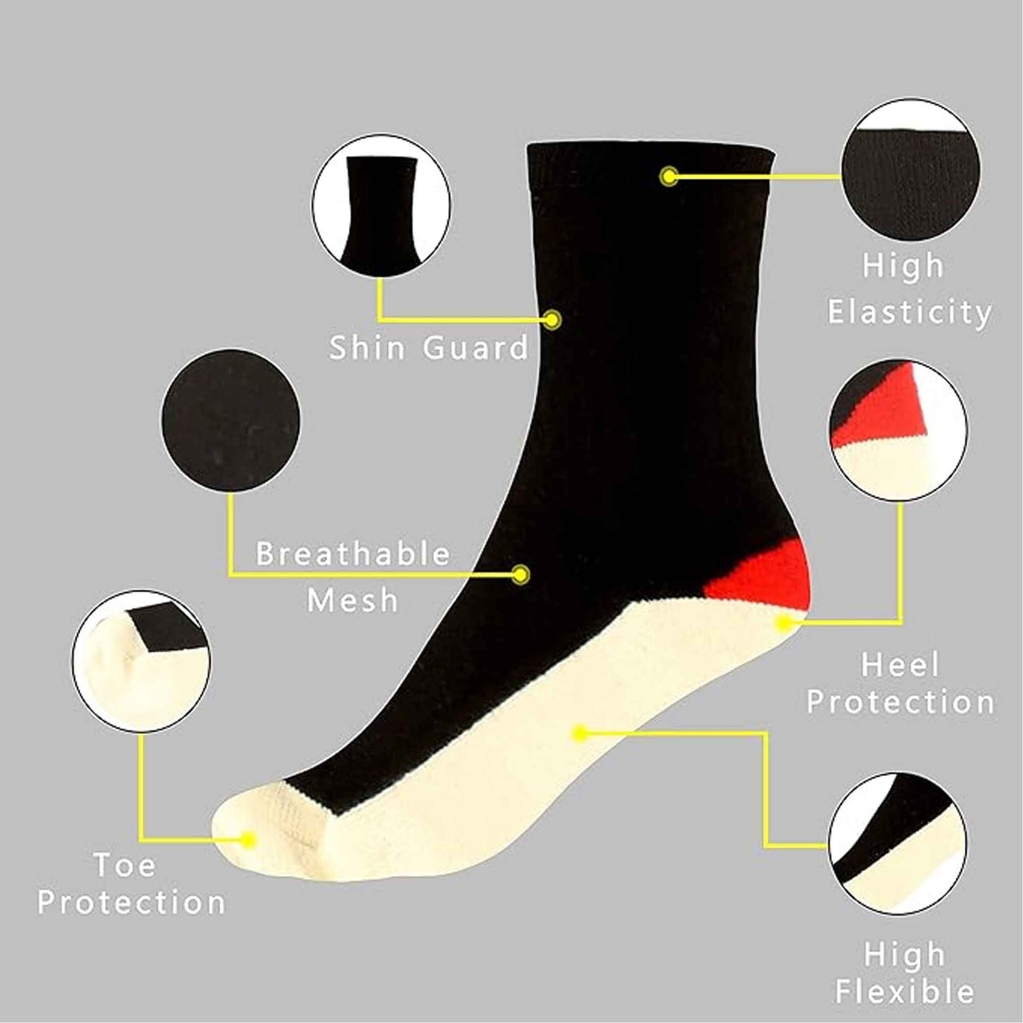 6 Pairs Mens Lambs Wool Sole Work Boot Socks Reinforced Heel Toe Durable Warm Construction Hiking Outdoor Sizes 6-11 UK by Sock Stack