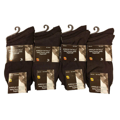 6 Pairs Mens Luxury Super Soft Cotton Modal Dress Socks Lightweight Comfortable Breathable Formal Business Socks in Assorted Colours UK Sizes 6-11 EU Sizes 39-45 by Sock Stack