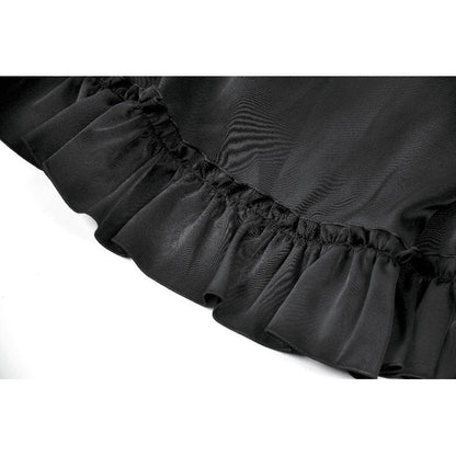 Dark in Love Gothic Victorian Lace Panel Skirt (Crimson)