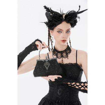 Dark In Love Celestine Vintage Beaded Gilded Evening Bag