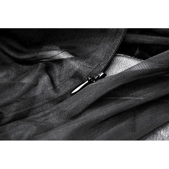 Dark in Love Seraphina Tiered Mesh & Ruffle Goth Layer Dress