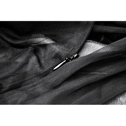 Dark in Love Seraphina Tiered Mesh & Ruffle Goth Layer Dress