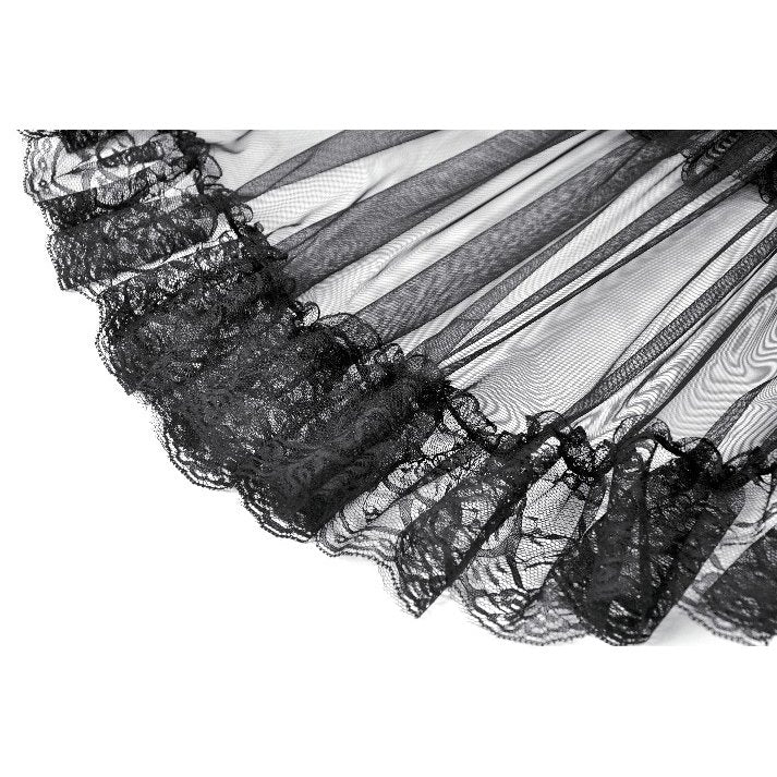 Dark in Love Morwenna Gothic Lace Ruffle Capelet